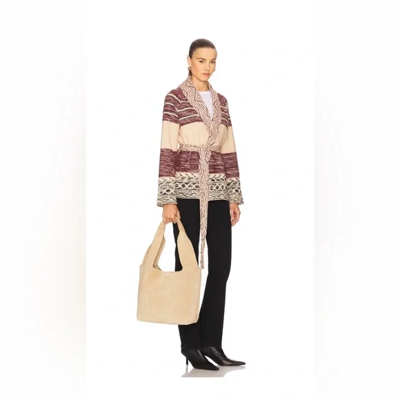 Veronica Beard suede sling bag in latte - Picture 2 of 9